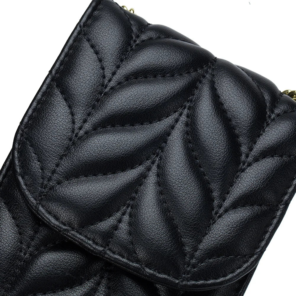 Diamond Lattice Wallet Mini Shoulder Bag Chain Mobile Clutch Messenger Bag