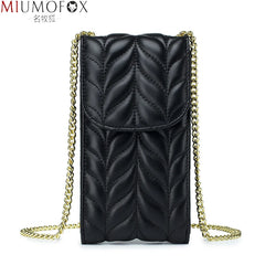 Diamond Lattice Wallet Mini Shoulder Bag Chain Mobile Clutch Messenger Bag