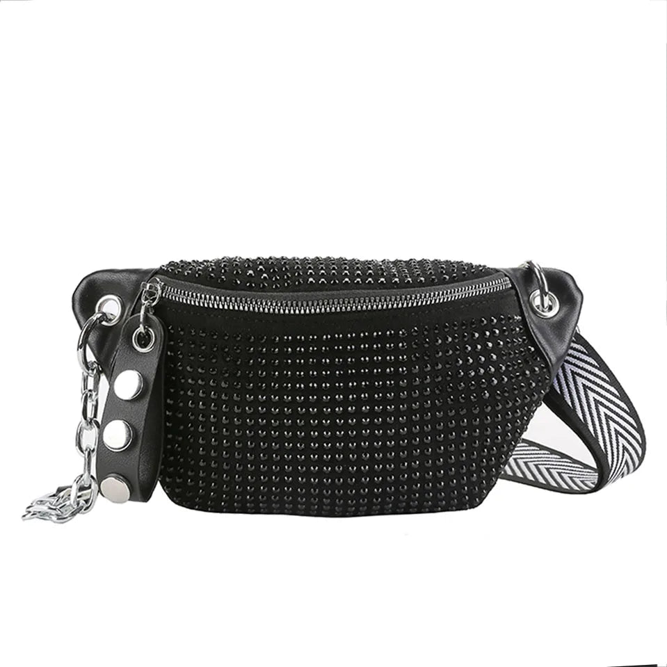 Diamond Waist Bags Chain Fanny pack Phone Pack Woman Shoulder Crossbody Chest Ba