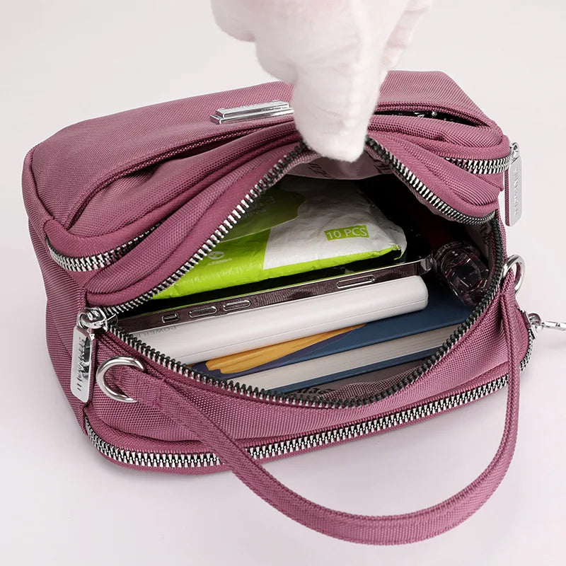 Small Nylon Crossbody Bag for Women Girl Phone Purse Shoulder Tote