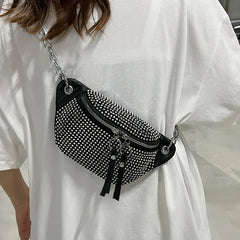 Diamond Studded Women's Fanny Pack Belt Bag