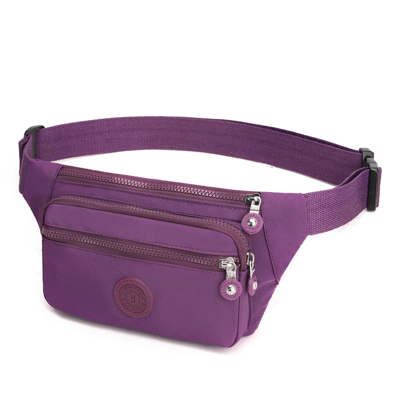 Women's Nylon Waist Pack Casual Travel Shoulder Purse