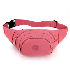 Women's Nylon Waist Pack Banana Bag Travel Shoulder Purse
