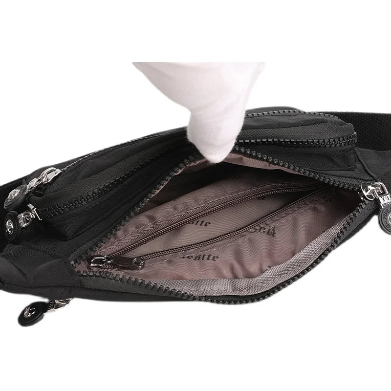 Women's Nylon Waist Pack Casual Travel Shoulder Purse