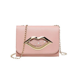 Big Lips Shoulder Bag for Women Stars Leather Change Purse Female Crossbody Mess