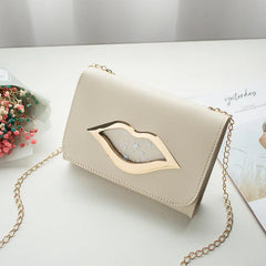 Big Lips Shoulder Bag Stars Leather Change Purse Women