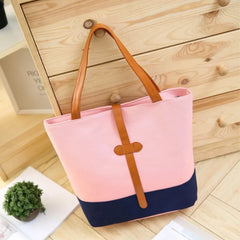 Canvas Handbags Large-capacity Women's Shopping Bags Art Hit Shoulder Bag