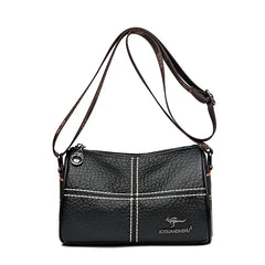 Quilted Sling Handbags Leather Pillow Tote Lady Shoulder Crossbody Bags