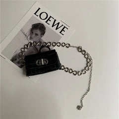 Sexy Snake Print PU Leather Mini Waist Chain Chest Bag for Women