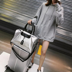 PU Leather Handbag High Crossbody Big Female For Women Silver Girl Messenger Han