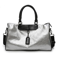 PU Leather Handbag High Crossbody Big Female For Women Silver Girl Messenger Han