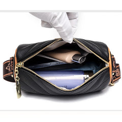 Quilted Sling Messenger Purses And Handbags For Women Leather Casual Vintage