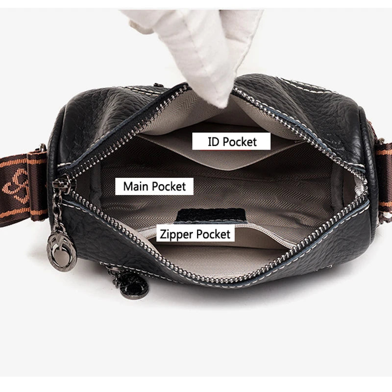 Plaid Casual Leather Handbag Vintage Lady Tote Shoulder Bag