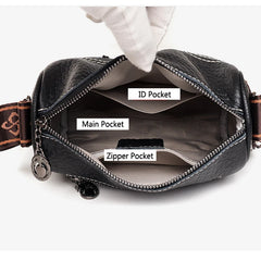 Plaid Casual Leather Handbag Vintage Lady Tote Shoulder Bag