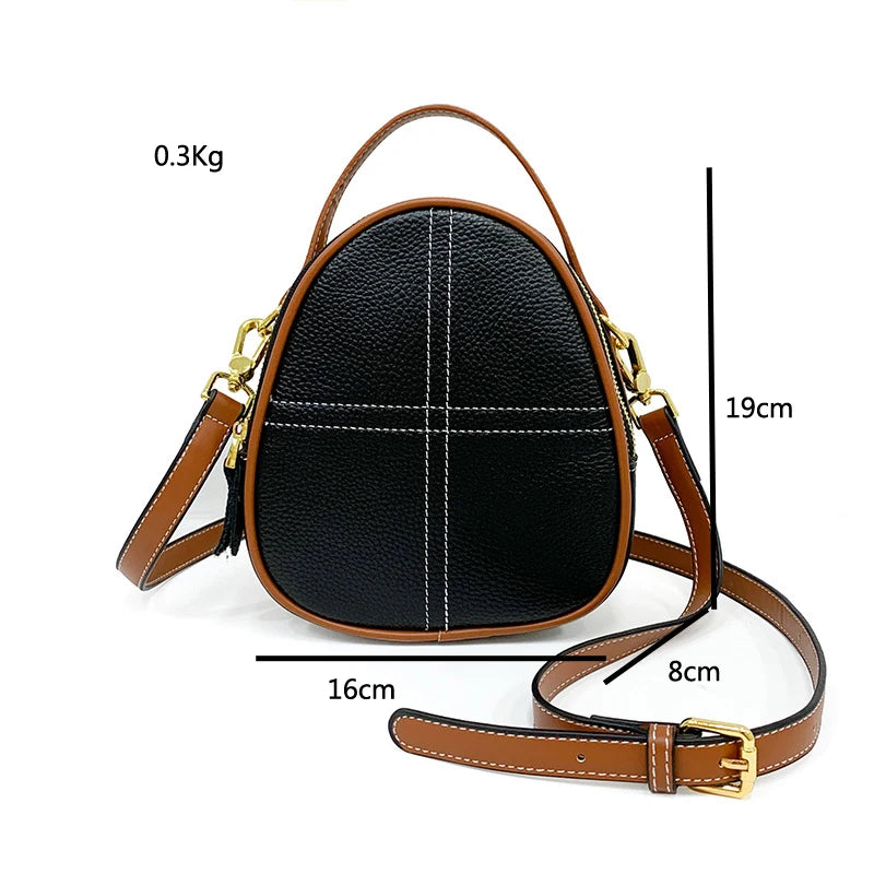 Vintage Leather Sling Purse Shoulder Bag for Women
