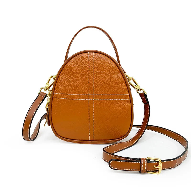 Vintage Leather Sling Purse Shoulder Bag for Women