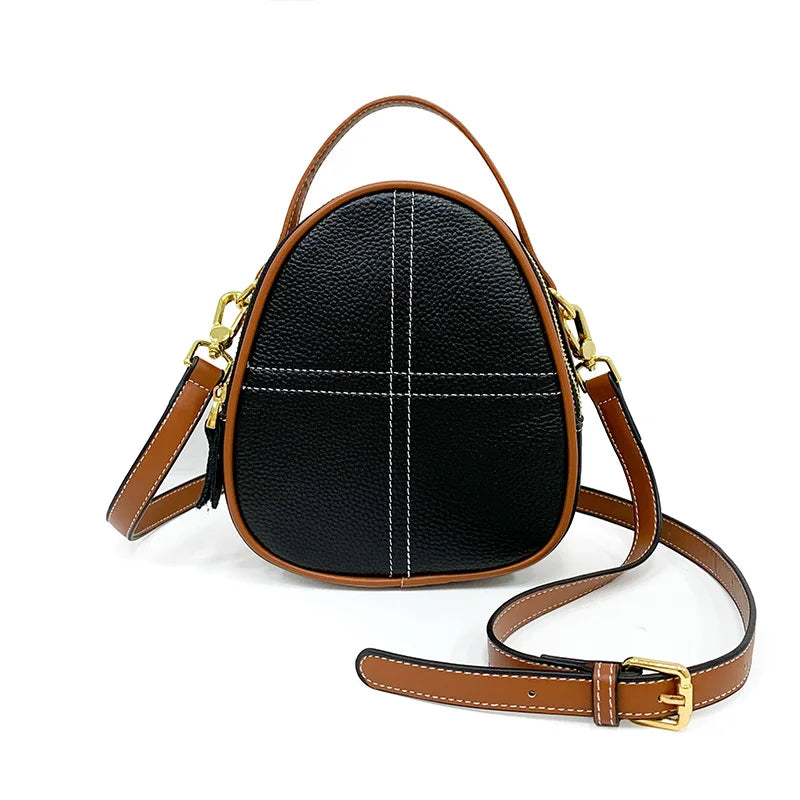 Vintage Leather Sling Purse Shoulder Bag for Women