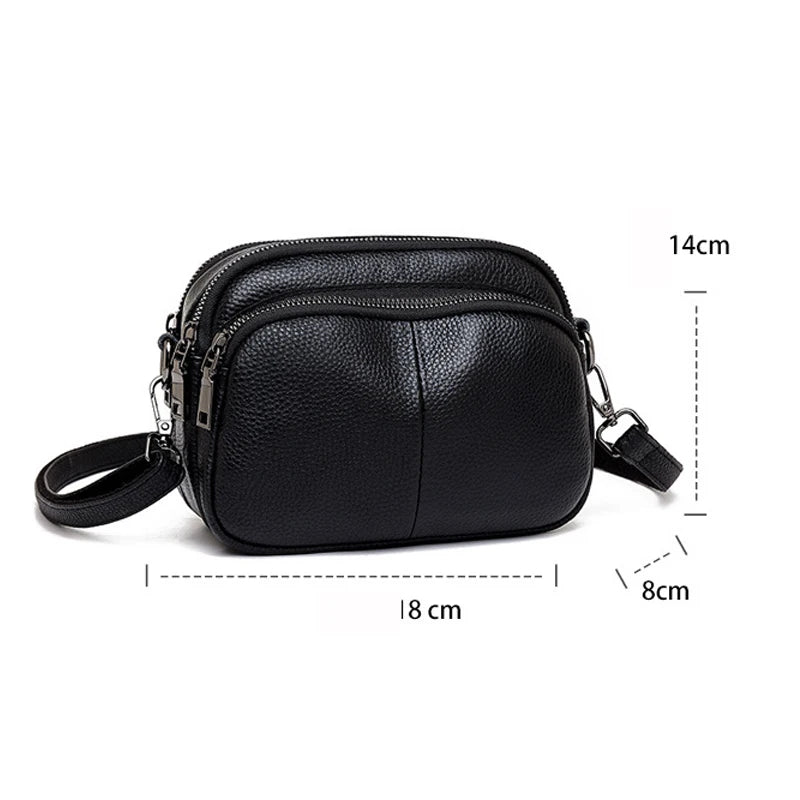 Women's Leather Shoulder Messenger Bag Lady Casual Tote Vintage Purse