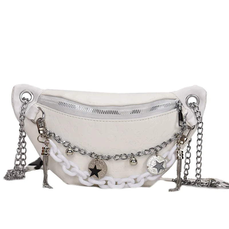 Waist Bag Female Chain Chest Bags Female Belt Bag High Messenger Bag