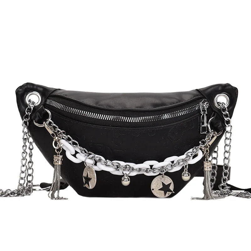 Waist Bag Female Chain Chest Bags Female Belt Bag High Messenger Bag