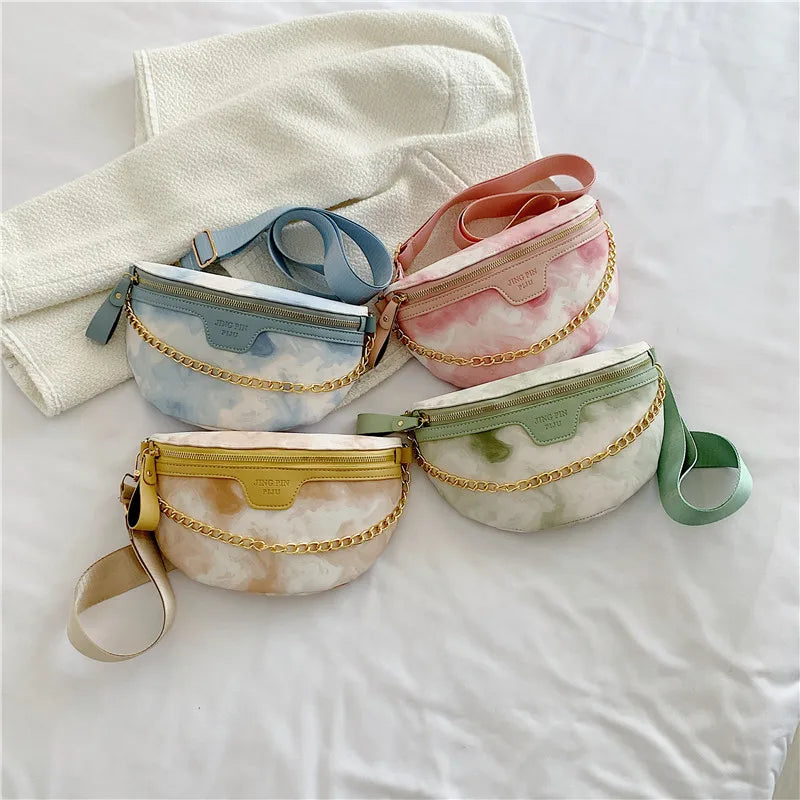 Premium Leather Female Belt Bag Fanny pack Lady Shoulder Crossbody Purse