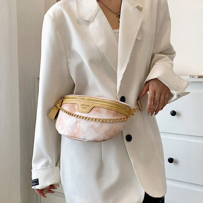 Premium Leather Female Belt Bag Fanny pack Lady Shoulder Crossbody Purse