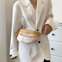 Premium Leather Female Belt Bag Fanny pack Lady Shoulder Crossbody Purse