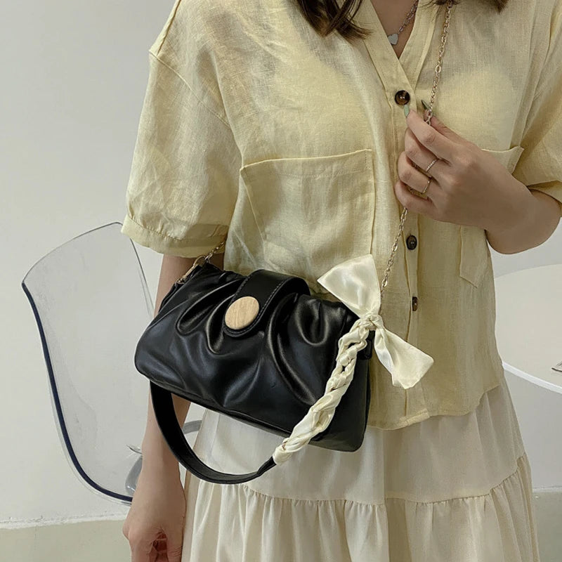 Bowknot Shoulder Bag Chain Crossbody Satchel Handbag