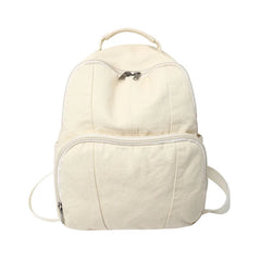 100% Cotton High Canvas Backpack for Girls Brown