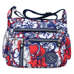 High Flowers Shoulder Bags Rural Waterproof Nylon Messenger Bags Large Capacity