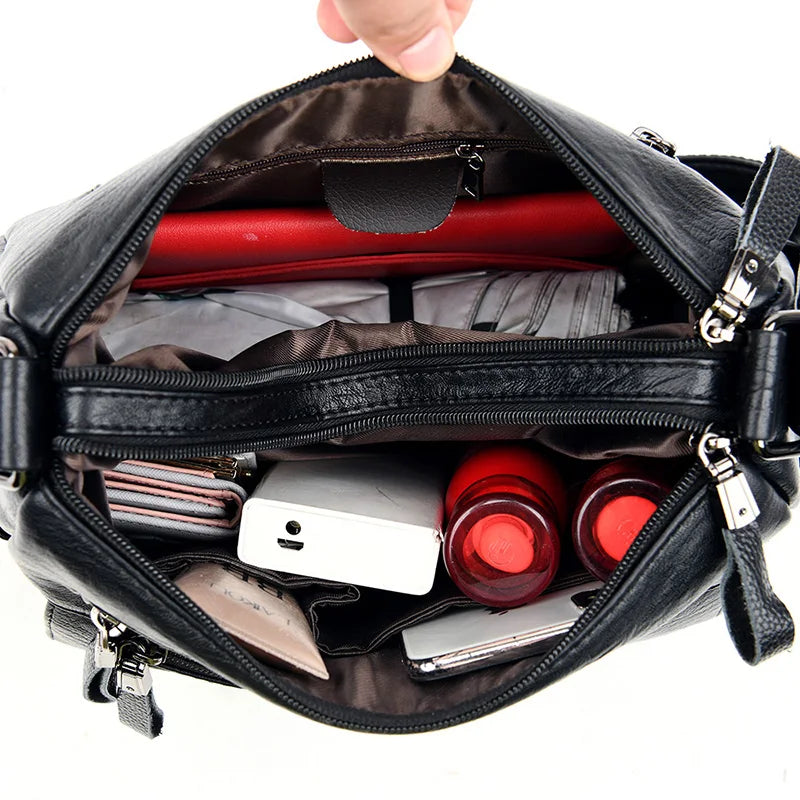 Leather Shoulder Messenger Bags Female Handbag High Crossbody Bags for Women