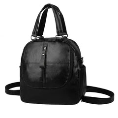 Leather Women's Backpack Casual School Bag