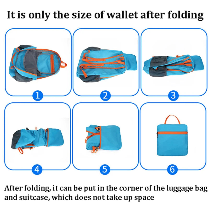 Packable Backpack Foldable Outdoor Folding Backpack Travel Daypack