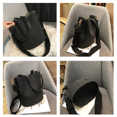 Women's Bucket Bag PU Leather Shoulder Crossbody Tote