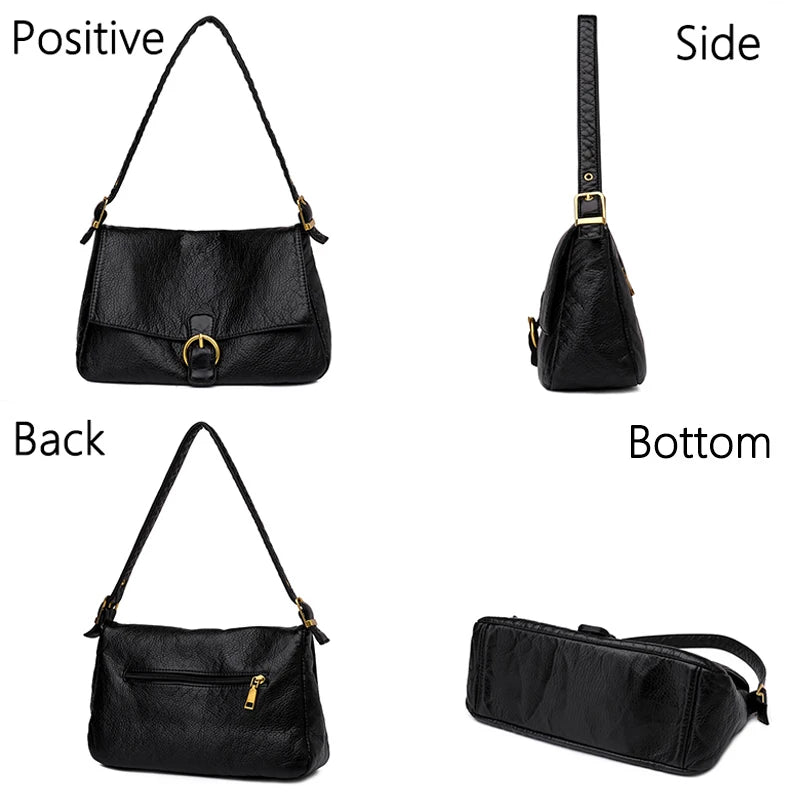Soft PU Leather Women Tote Bag Shoulder Bags Purses Handbags Sac