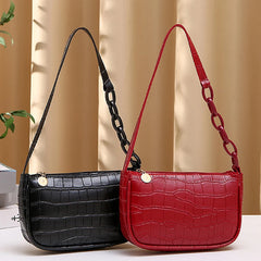 Stone Pattern PU Leather Single Shoulder Bag for Women