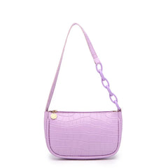 Stone Pattern PU Leather Single Shoulder Bag for Women