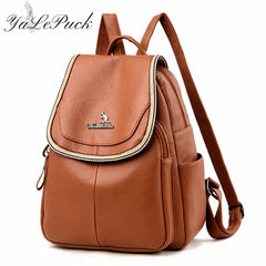 Women Backpack Large Capacity School Bags for Girls Leather Shoulder Bags