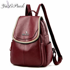 Women Backpack Large Capacity School Bags for Girls Leather Shoulder Bags