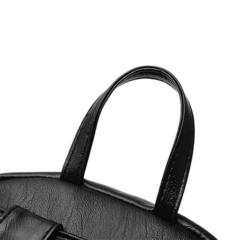 Men Leather School Backpack Waterproof Travel Bag Casual Rucksack