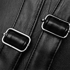Men Leather School Backpack Waterproof Travel Bag Casual Rucksack