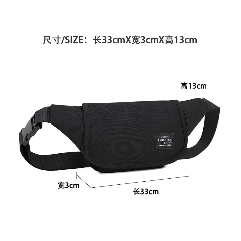 Men's Oxford Shoulder Bag Canvas Crossbody Handbag Travel Banana Bag