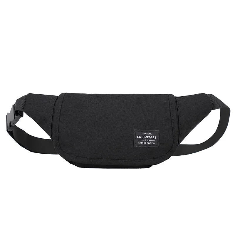 Men's Oxford Shoulder Bag Canvas Crossbody Handbag Travel Banana Bag