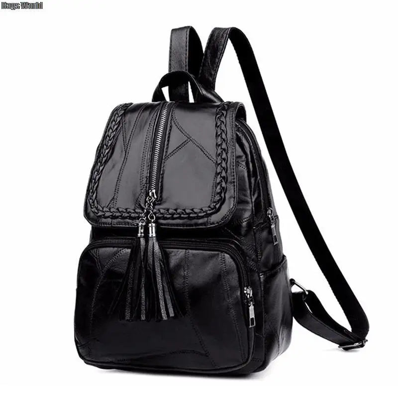 Minimalism Female Backpack PU Youth Women Bagpack Girl Casual Rucksacks