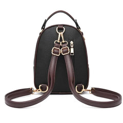 Leather Small Women Backpacks Zipper Shoulder Bag Female Phone Bags