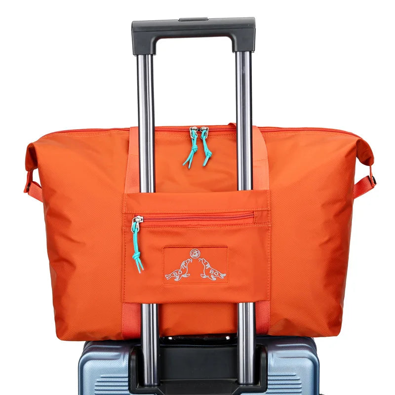 Nylon Travel Duffle Foldable Large Capacity Women Shoulder Bags