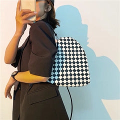 Plaid Shoulder Bag for Women Love Handbag and Purse High Women Armpit Bag