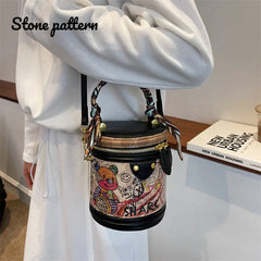Women's High PU Tote Bag Handbag Crossbody Satchel