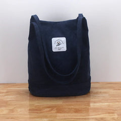 Canvas Bucket Bags Women Foldable Shoulder Bag Large Capacity Tote