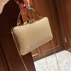 Rhinestone Chain Shoulder Bag Clutch Purse for Women
